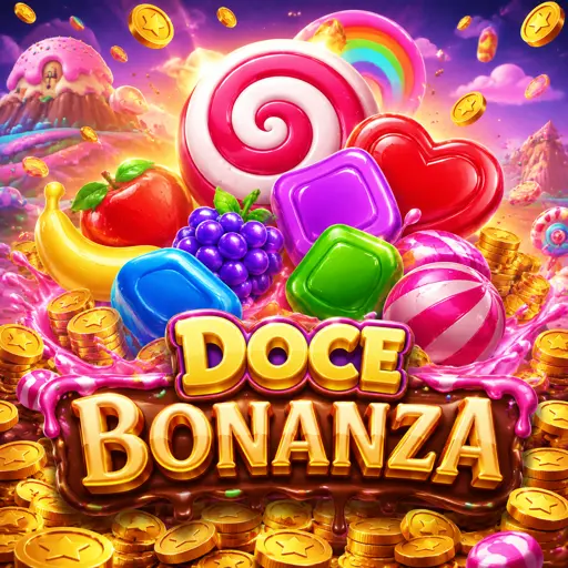 Sequência de tumble no Sweet Bonanza com símbolos explodindo e novos doces caindo na grade